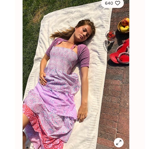 LOVESHACKFANCY Famous Tiered Patchwork Dress founder favorite - Picture 5 of 16